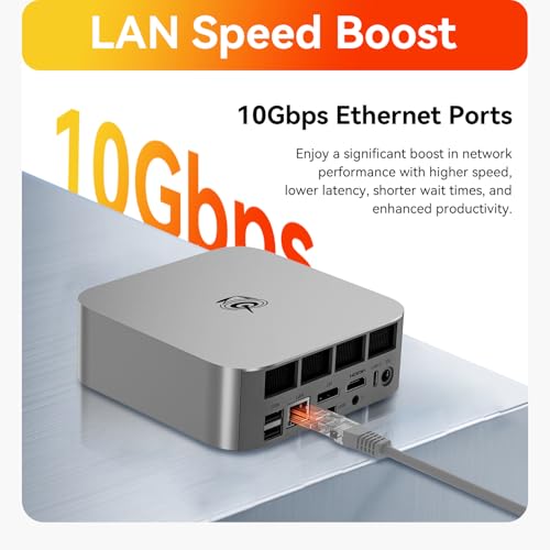 Image of Beelink SER9 Max AI Mini PC, AMD Ryzen AI 7 H 350(8C /16T,5.0GHz), 64G DDR5 1TB PCIe4.0 x4 SSD, AI PC AMD Radeon 860M NPU 50 AI Tops, Dual Audio Jacks /USB4 /WiFi6 /BT5.2 /10G LAN