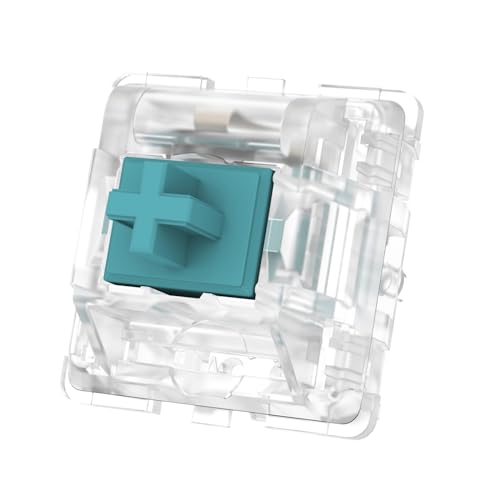 Image of DUROCK T1 Tactile Keyboard Switches, 5 Pins Tactile Switch 67g Gold Plated Spring Heavy Tactility Key Switches Pre-Lubed (DUROCK Clear T1, 70pcs)