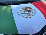Car Hood Cover Country Flag Hood Cover Durable Weatherproof Universal Fit Car Cover for All Seasons Protection Custom Fit for Cars Trucks SUVs (Mexico)