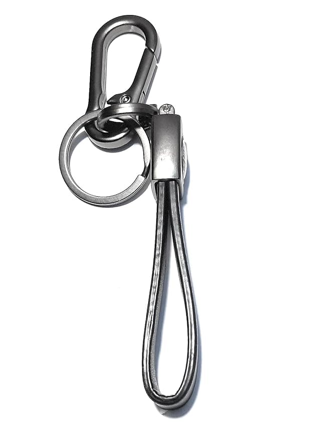 Image of Premium Bike Keychain, Orange, Leather and Metal, with Hook, Anti-Rust Keyring, compatible with KTM Duke 125, 200, 250, 390, RC