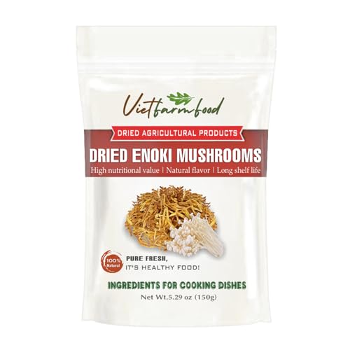 DRIED ENOKI MUSHROOMS 5.29 Oz (150g) VIETFARMFOOD: Dried agricultural products