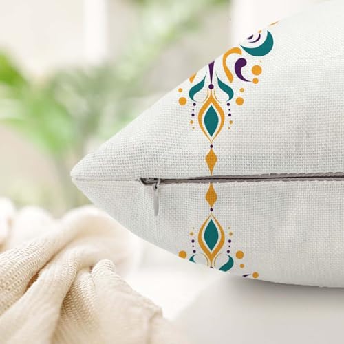 Housse coussin de jardin orange 70x70 lavable avec zip invisible - 5