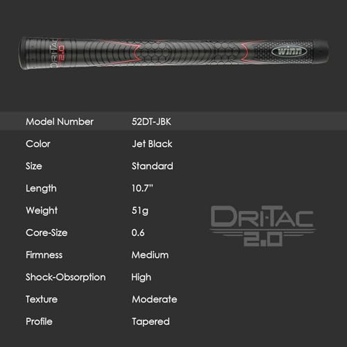 Winn Dri-Tac 2.0 Golf Grips AVS Technology Men & Ladies