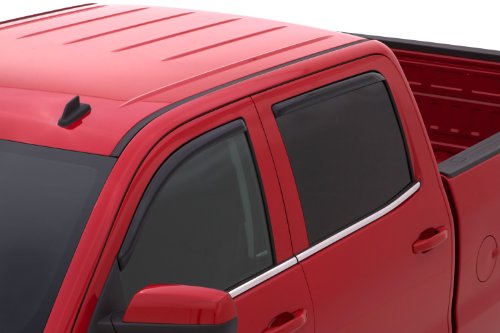 Lund 184536 Ventvisor Elite Side Window Defectors, 4-Piece Set For 2014-2018 Silverado & Sierra 1500; 2015-2018 Silverado & Sierra 2500 Hd, 3500 Hd | Fits Crew Cab #TOP4