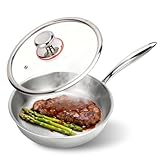 Pure Titanium Surface, Health and Safety: The cooking surface of this titanium pans for cooking is crafted from99.6% titanium, offering outstanding corrosion resistance and remarkable durability. Unlike stainless steel, it requires no chemical coatin...