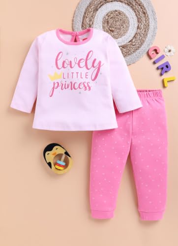 Image of LuvLap Baby Girls Regular Fit 100% Cotton Half Sleeves Girls Top CoSet Pack of 3