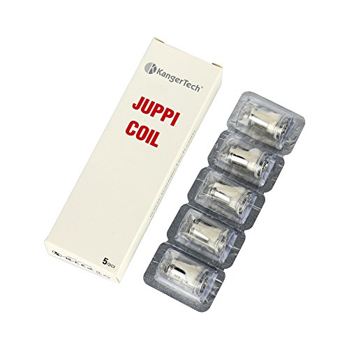 100% original Kangertech Juppi Coil 0.2ohm Nicr Notch Bobina con estructura de bobina para tanque de bobina electrónica de cigarrillos JUPPI - Paquete de 5