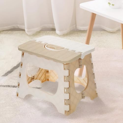 Banco Dobrável 29x24cm em Plástico Bege - Top Rio …