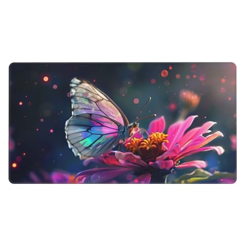 Tapis De Souris Plage Tapis De Souris Gamer Lune Tapis De Souris XXL 1000X500X3Mm, Tapis De Bureau antidérapant Étanche, sous Main Souris À Bords Cousus, Mouse Pad pour Personnel De Bureau Accessoire