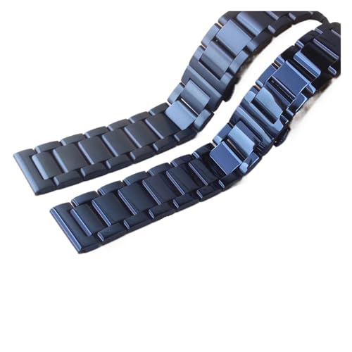 Bracelet montre acier inoxydable bleu pour costume et bureau