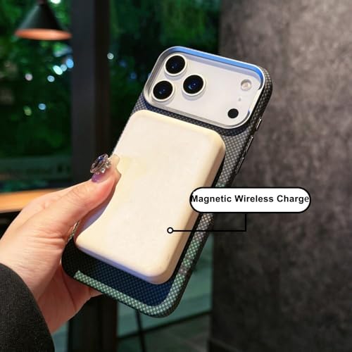 Coque iPhone 14 Pro Max relief carbone protège objectif vert - 3