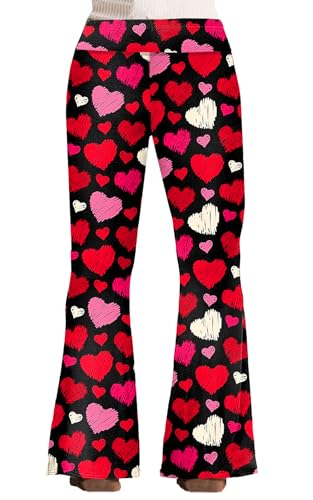Image of Deerose Girls Halloween Hippie Bell Bottom Pants High Waist Flare Pants 5-14 Years