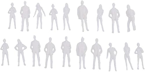 人形 未塗装人 プラスチック フィギュア模型 フィギュアモデル モデル人物 - 1/100-1/75 スケール 建築 無地 飾り 人間 情景模型用 (100枚, 1：75)