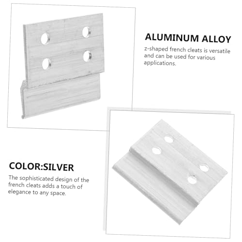 Image of Cabilock 2Pcs French Cleat Hanger Heavy Duty Aluminum Alloy Picture Hanging Hardware for Wall Installation Versatile Shaped Mounting for Photos Mirrors and Art
