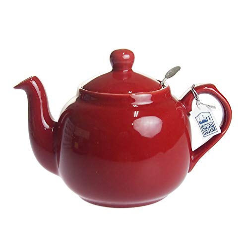 London Pottery 73260 Farmhouse Loose Leaf Teapot with Infuser, Ceramic, Crimson, 4 Cup (1.2 Litre) - Image 3