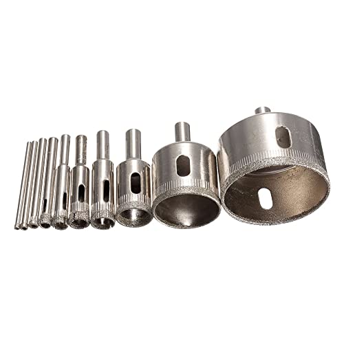 Juego de 10 brocas diamantadas de 6 a 30 mm para cerámica miniatura 1