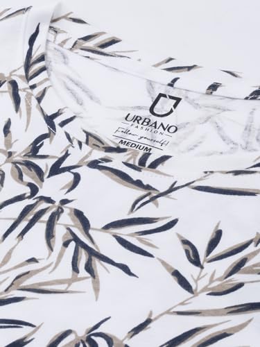 Image of Urbano Fashion Men's Printed Full Sleeve Slim Fit Cotton T-Shirt