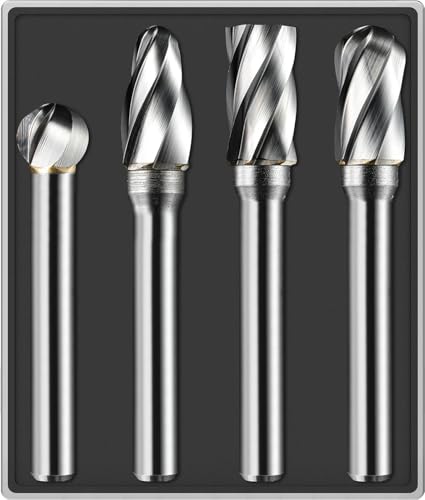 4Pcs Carbide Burr Set 1/4