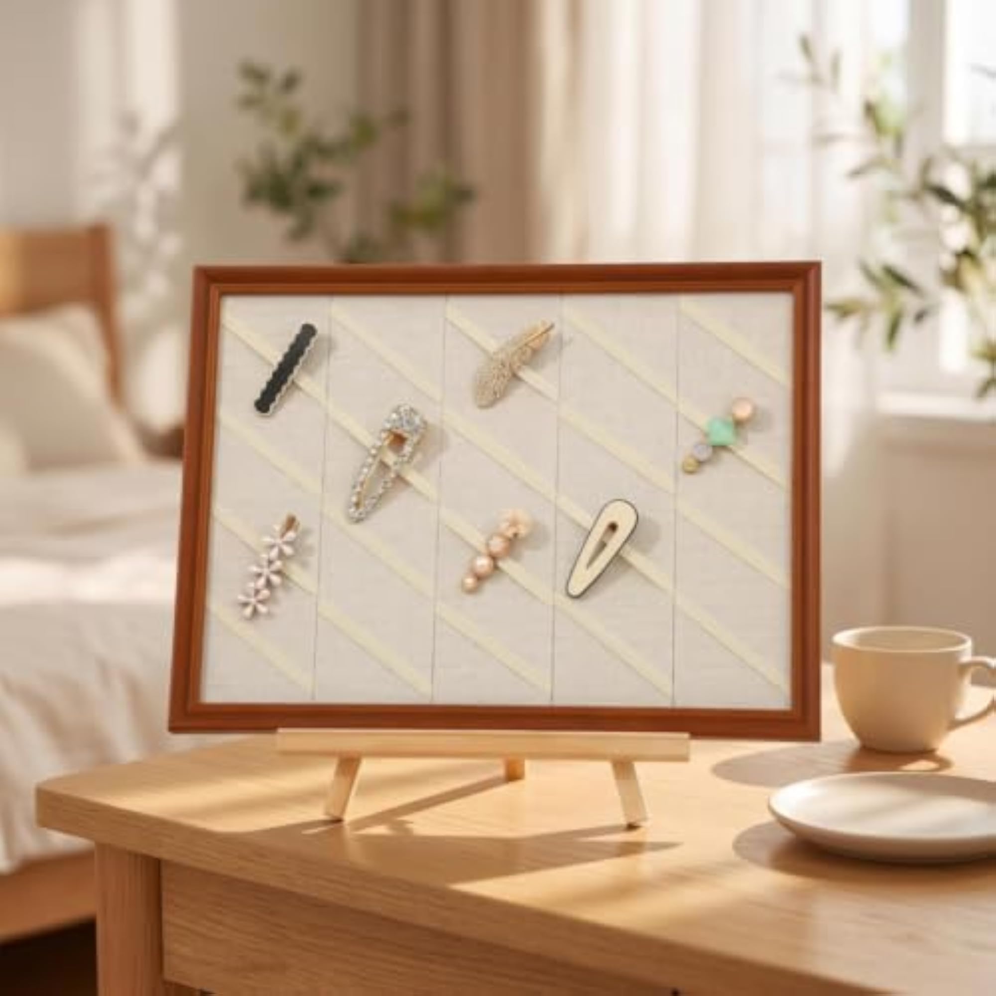 Tabletop Hair Accessory Organizer with Cloth Cover
