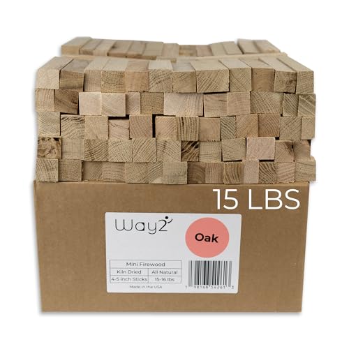 Pizza Oven Wood - Kiln Dried Oak, 15-16 lbs, 4-5" Logs