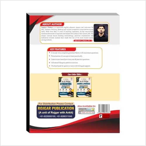 Image of Concept Book of English Grammer Book By Ankit Bhati Sir & Sanjeev Thakur sir RWA , 125+ Concepts, SSC /Defence /Banking Competitive Exams, Bilingual