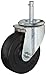 E.R. Wagner Americaster Stem Caster, Swivel, Dust Cover, Polyolefin Wheel, Delrin Bearing, 450 lbs Capacity, 5" Wheel Dia, 1-3/8" Wheel Width, 6-1/8" Mount Height, 1/2"-13 Stem Dia, 3/4" Stem Height