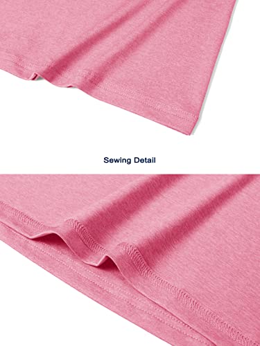 Women's Tops Quick Dry Casual Long Sleeve T-Shirts For Women Lightweight V-Neck T-Shirts For Women Workout Tops Solid Color Pink #TOP5