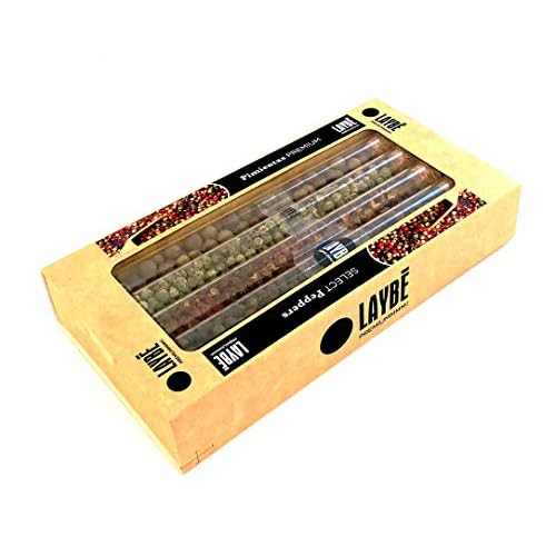 PIMIENTAS PREMIUM - SURTIDO DE PIMIENTAS - PEPPER MIX - ESTUCHE 4 TUBOS CRISTAL
