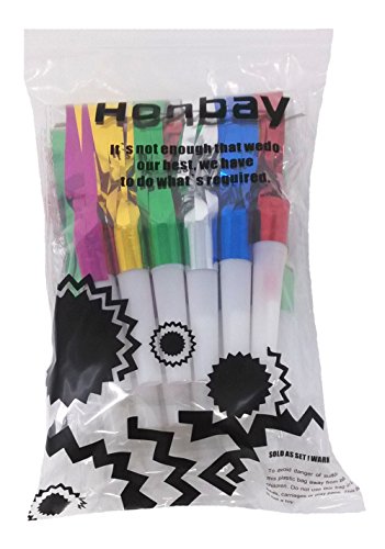 Honbay 30pcs Glitter Fringed Metallic Noise Maker Birthday, New Year Party Noisemaker, Blowouts Whistles Party Favors - Thumbnail 7
