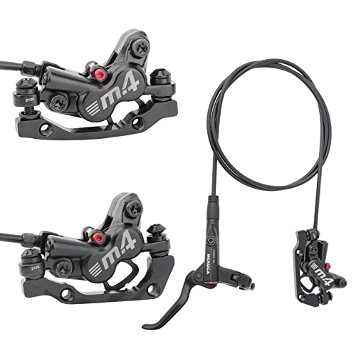 Meroca M4 Four-Piston Oil Brake Oil Disc Road Bike Mountain Bike Hydraulic Disc Brake 1 Pair(Left Back Right Front) #TOP6