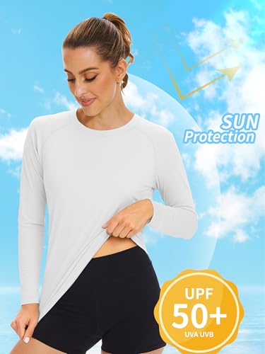 KINGFEN Women's UPF 50+ Sun Protection Quick Dry Shirts Hiking Long Sleeve Tops3
