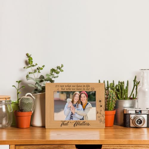 Family-Decor-Friendship-Gift-for-Friends-Apart-Its-Not-What-We-Have-in-Life-but-Who-We-Have-in-Our-Life-that-Matters-Photo-Gifts-Wooden-Picture-Frame-Wall-Tabletop-Display-46-Inches-Photo Family Decor Friendship Gift for Friends Apart Its Not What We Have in Life but Who We Have in Our Life that Matters Photo Gifts Wooden Picture Frame Wall Tabletop Display 46 Inches Photo