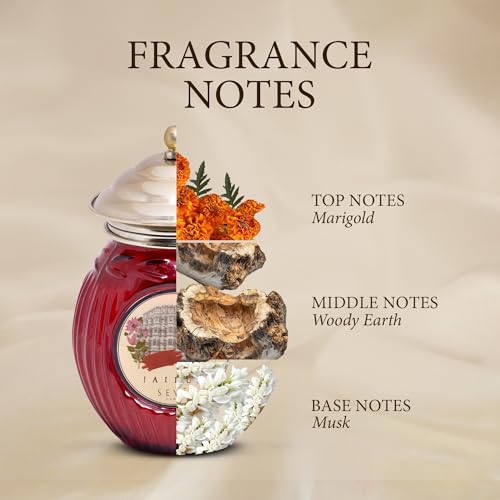 Image of SEVA HOME Ode to India Jaipur Scented Candle | Pink City Elegance | Exotic Spice & Floral Aroma | Long Lasting 45H Burn | Natural Soy Wax | Luxury Home Decor & Gifting