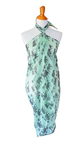 Scarf_tradinginc® Animal Print Pareo Scarf Sarong Swimsuite Cover-up