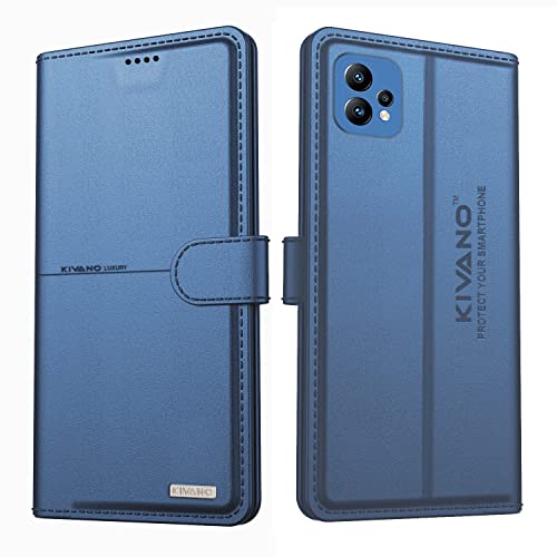 Image of KIVANO Realme Narzo 50 Pro 5G / Realme 9 4G Professional Series Wallet Case | Luxurious Design | Premium | PU Leather Flip Case Back Cover | Magnetic Closure - Dark Blue