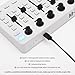 M-WAVE Wireless MIDI Controller Mixer, Bluetooth Portable USB MIDI Controller Mixer with 8 assignable control actuators, 8 Knobs, Rechargeable battery. Integration with Popular DAWs (White Mixer)