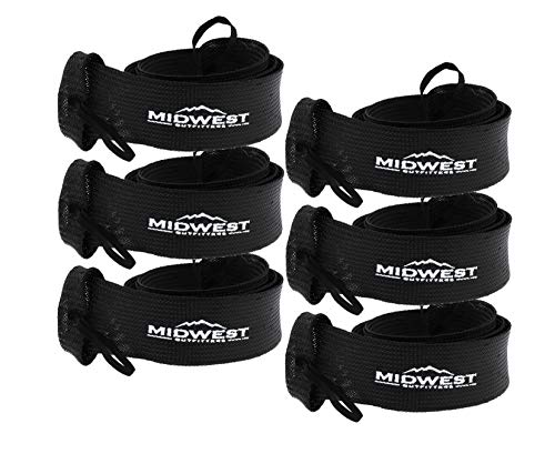 Midwest Outfitters Rod Socks Fishing Rod Sleeve Cover -6Pack- Rod Sock Fishing Pole Covers for Spinning Baitcaster and Youth Fishing Pole Sizes - Rod Cover Comes in Multiple Sizes and Colors