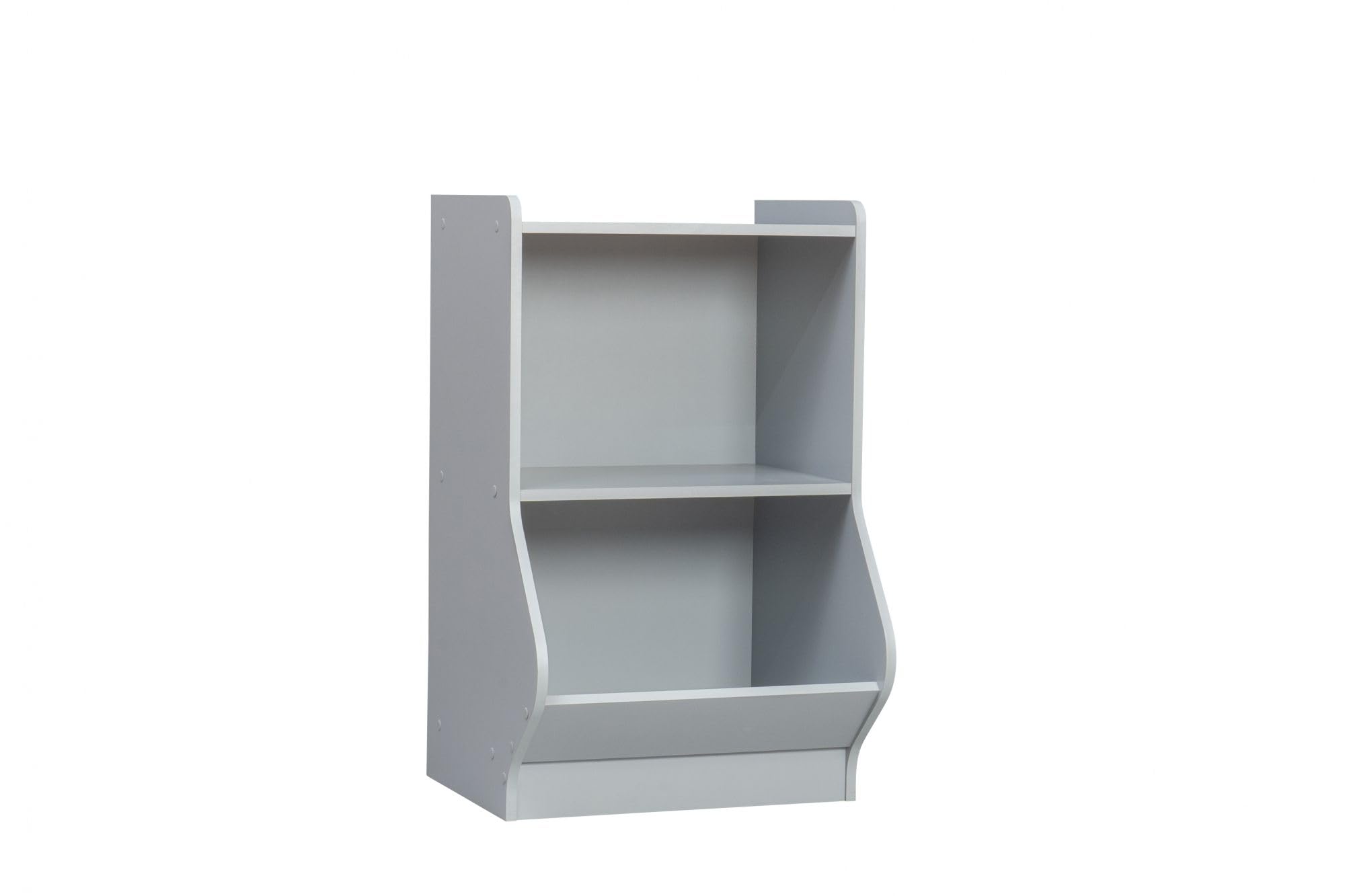 Iris Ohyama, Meuble Enfant, Bibliothèque à Livres, Organiseur de Jouets, 4 étagères Fixes, Multifonctionnelle, Design, Crèche, Chambre, Ecole - Kids Cube Shelf KCX-4 - Gris