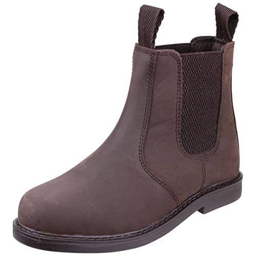 Amblers Safety Camberwell Boys Boots Brown 4 UK