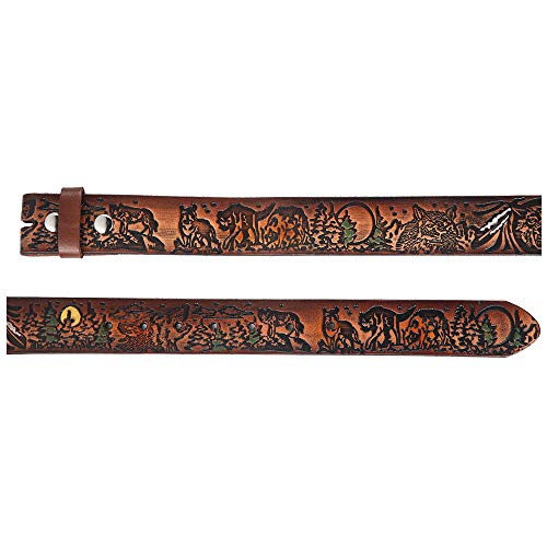 Image of Gelante Genuine Full Grain Leather Belt Strap without Belt Buckle