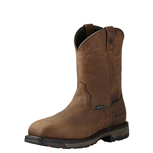 Ariat WorkHog Wellington Waterproof Composite Toe Work Boots - Mens Western Leather Work Boot