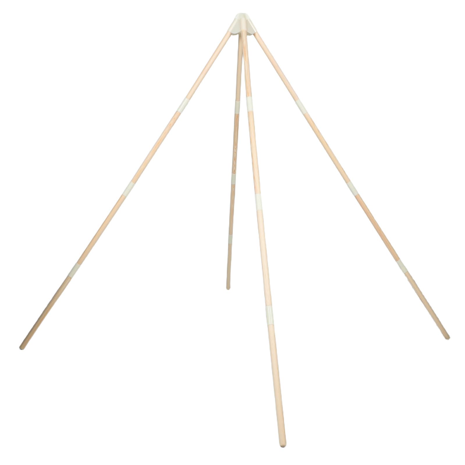 Postes de madera redondos con refuerzo triangular estable para tipis infantiles de jardín 8