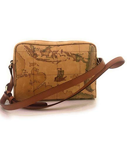  Alviero Martini Prima Classe Borsa a tracolla in stampa Geo Classic con chiusura zip. 22 x 16 x 7 Cm