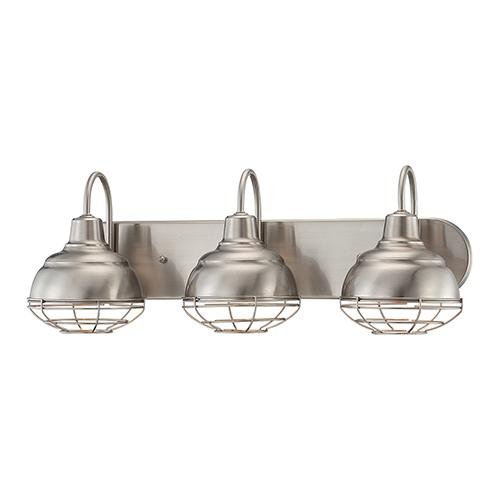 Millennium 5423-SN Three Light Vanity, Pwt, Nckl, B/S, Slvr