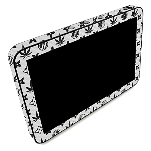 Image of MightySkins Carbon Fiber Skin Compatible with Amazon Echo Show 8 (Gen 2) - CBD Black | Protective, Durable Textured Carbon Fiber Finish | Easy to Apply | Made in The USA
