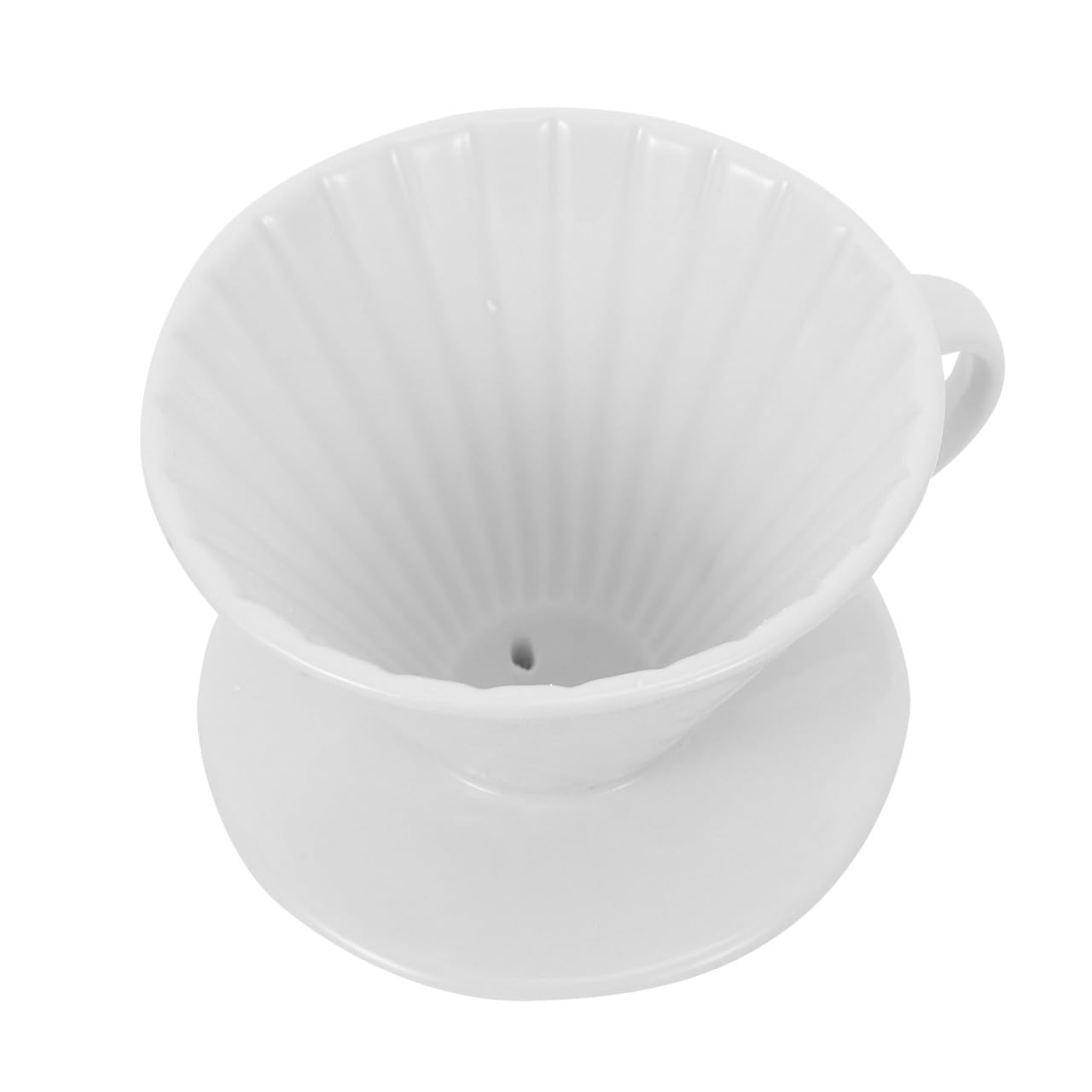 Tasse à filtre à café en céramique blanche pour préparation manuelle de 2 à 4 tasses