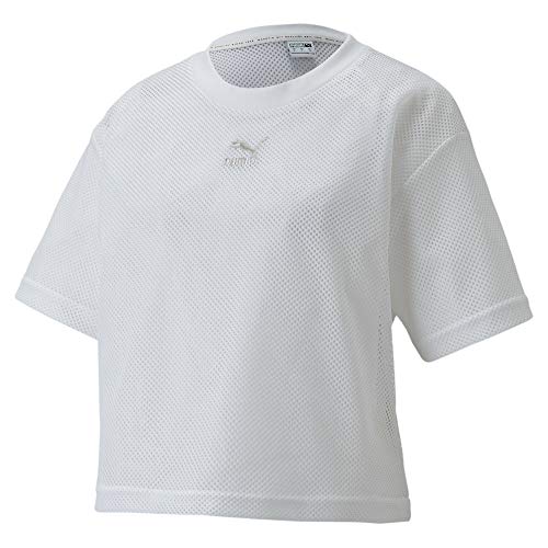 T-Shirt Mesh PUMA Classics femme blanc L : haut respirant anti-transpiration