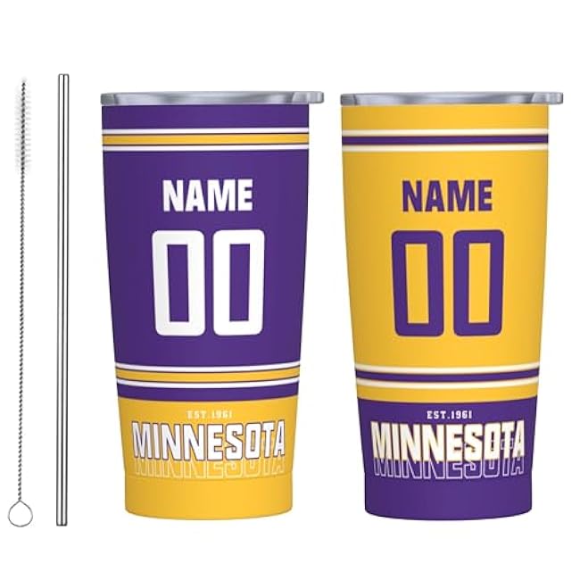 Green Bay Customize 20oz stainless steel Cup and Straw, Gifts for Men Women, Stainless Steel Vacuum Insulated Flip Straw Spill Proof Travel Mug Cup