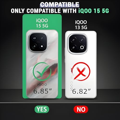 Image of Crystal Clear Hard Case Cover for iQOO 15 5G - Ultra Hybrid Transparent Shockproof Back Cover with Anti-Yellow | Camera Protective Case