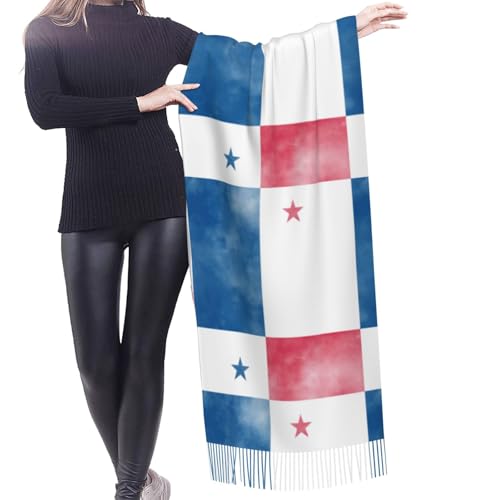 Lightweight Scarves Vintage American Flag Fashion Scarf for Women Warm Soft Winter2